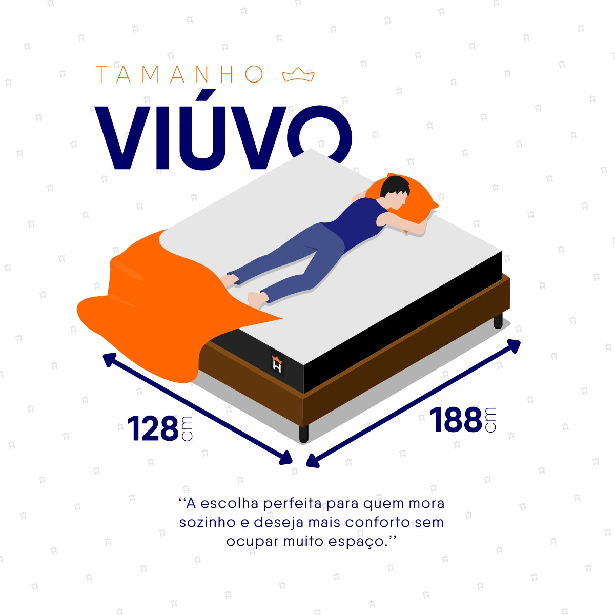 Cama Box Viúva 128x188 Marrom Dakota Espuma D33