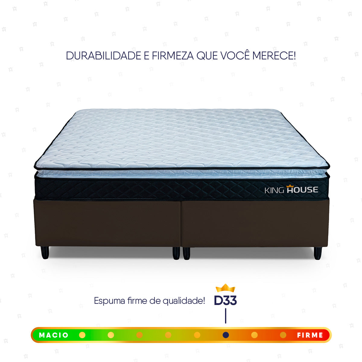 Cama Box Dakota Espuma D33 Queen 158x198 Marrom