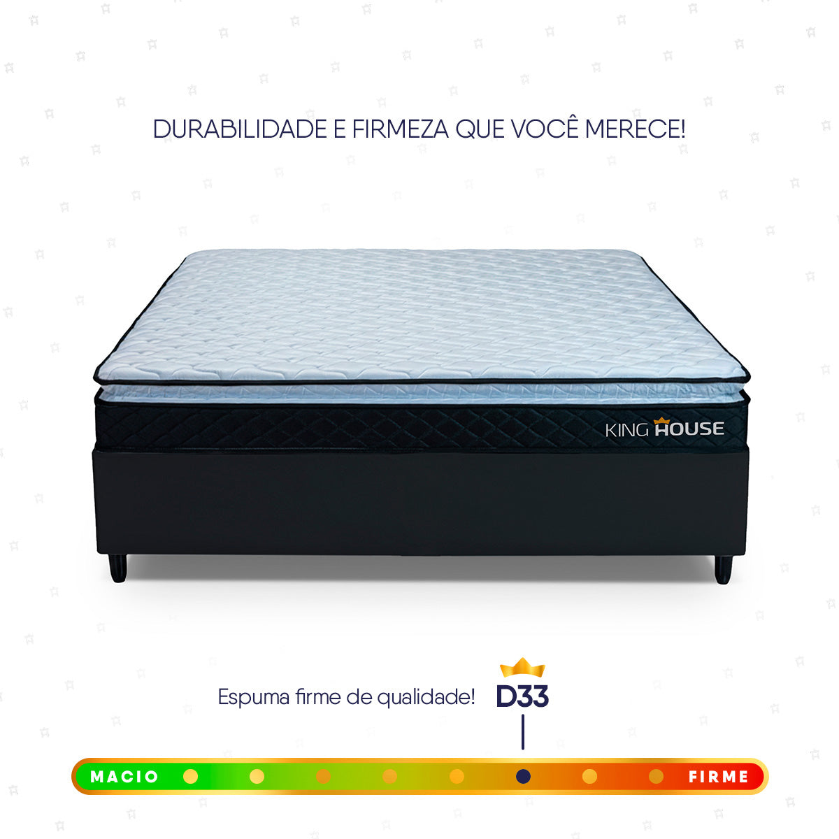 Cama Box Viúva 128x188 Preto Dakota Espuma D33