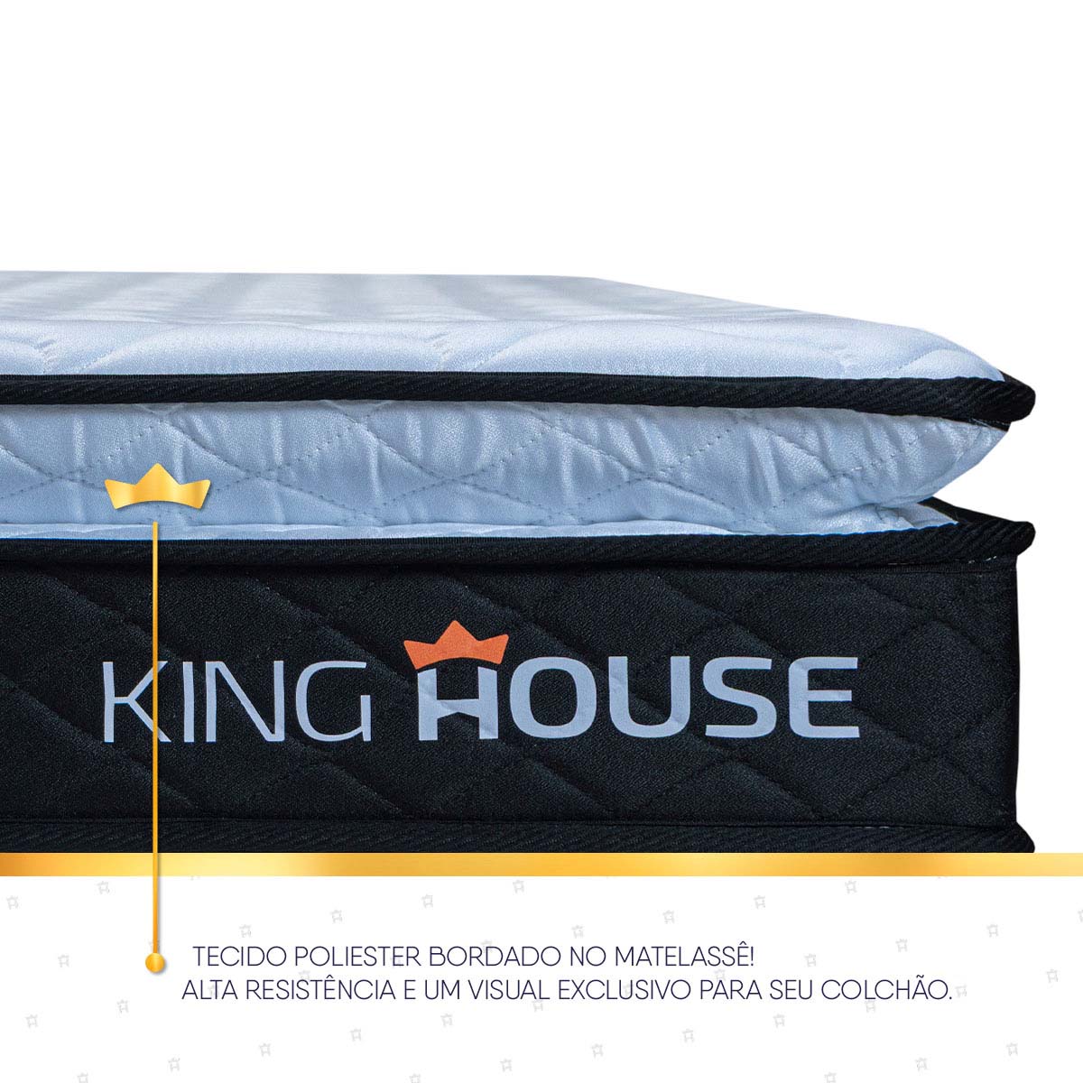 Cama Box Solteirão 96x203 Preto Dakota Espuma D33