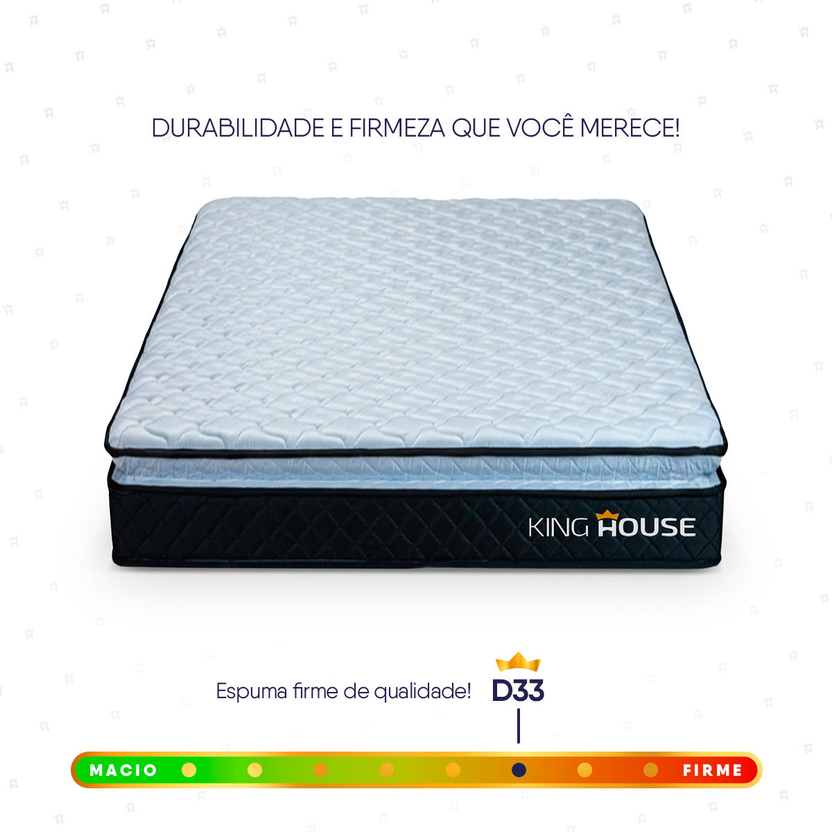 Colchão Espuma D33 Dakota Solteiro 88x188x19 Cinza Suporta 120 Kg Por Pessoa