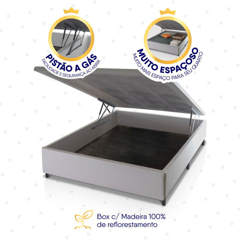 Cama Box Baú Durban Espuma D28 Casal 138x188 King House