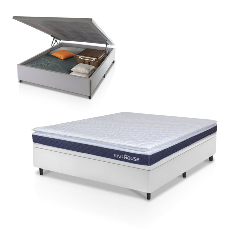 Cama Box Baú Durban Espuma D28 Casal 138x188 King House