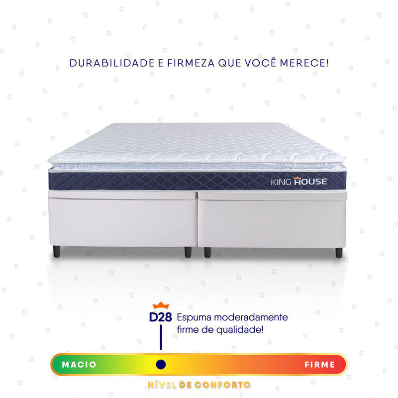 Cama Box Baú Durban Espuma D28 King 193x203 King House