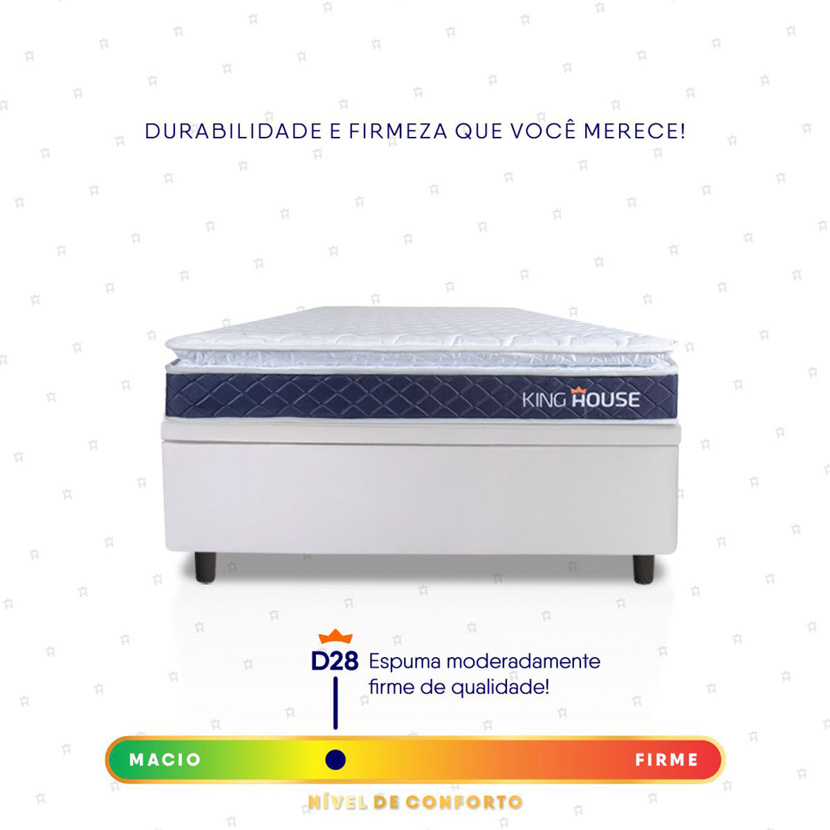 Cama Box Baú Durban Espuma D28 Solteirão 96x203 King House
