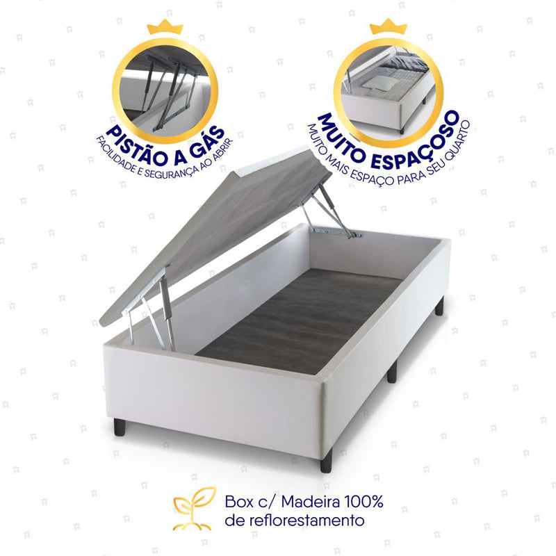 Cama Box Baú Durban Espuma D28 Solteirão 96x203 King House
