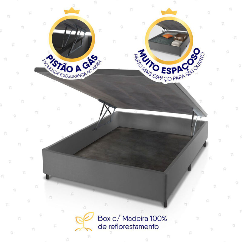 Cama Box Baú Durban Espuma D28 Casal 138x188 King House