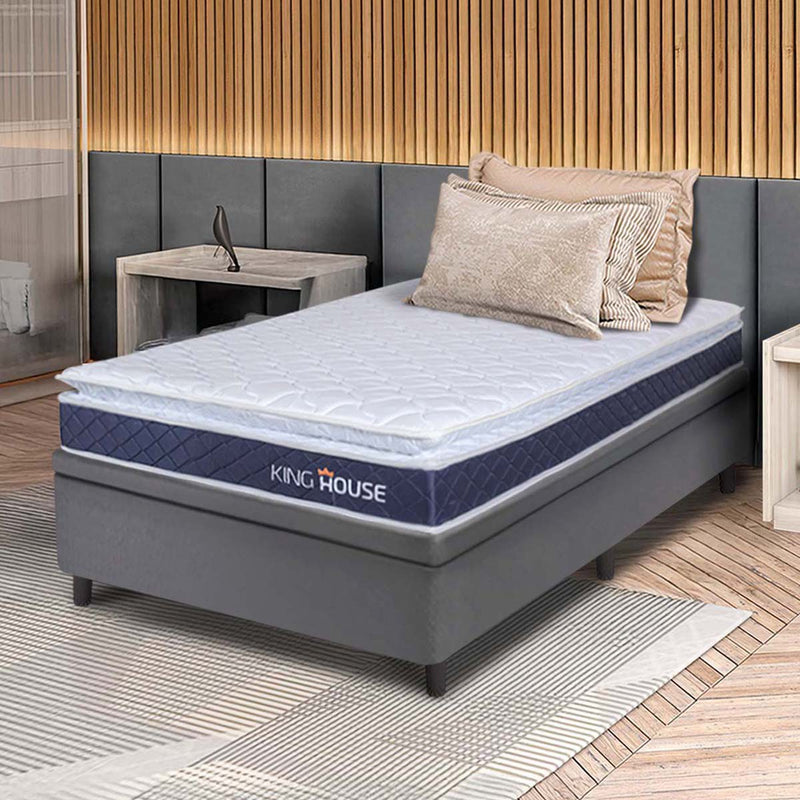 Cama Box Baú Durban Espuma D28 Solteirão 96x203 King House