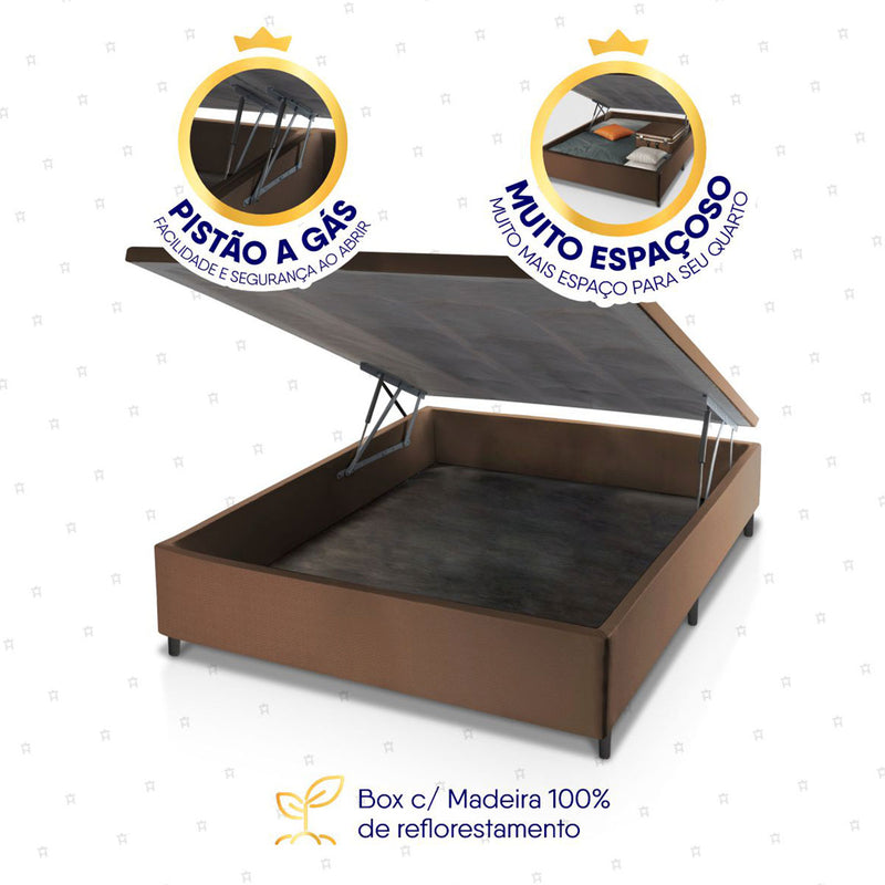 Cama Box Baú Durban Espuma D28 Casal 138x188 King House