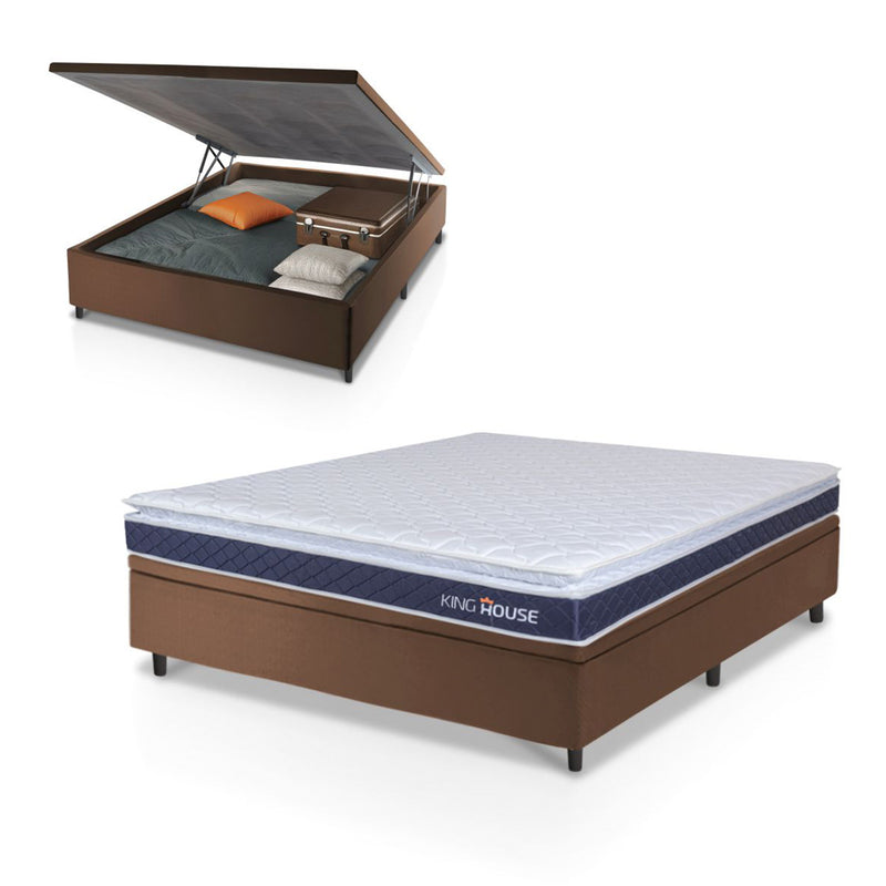 Cama Box Baú Durban Espuma D28 Casal 138x188 King House