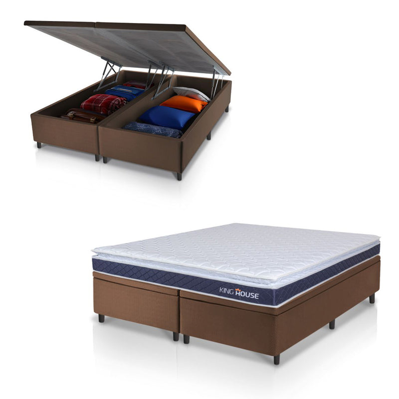 Cama Box Baú Durban Espuma D28 Queen 158x198 King House