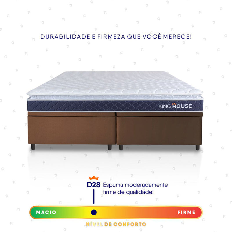 Cama Box Baú Durban Espuma D28 King 193x203 King House