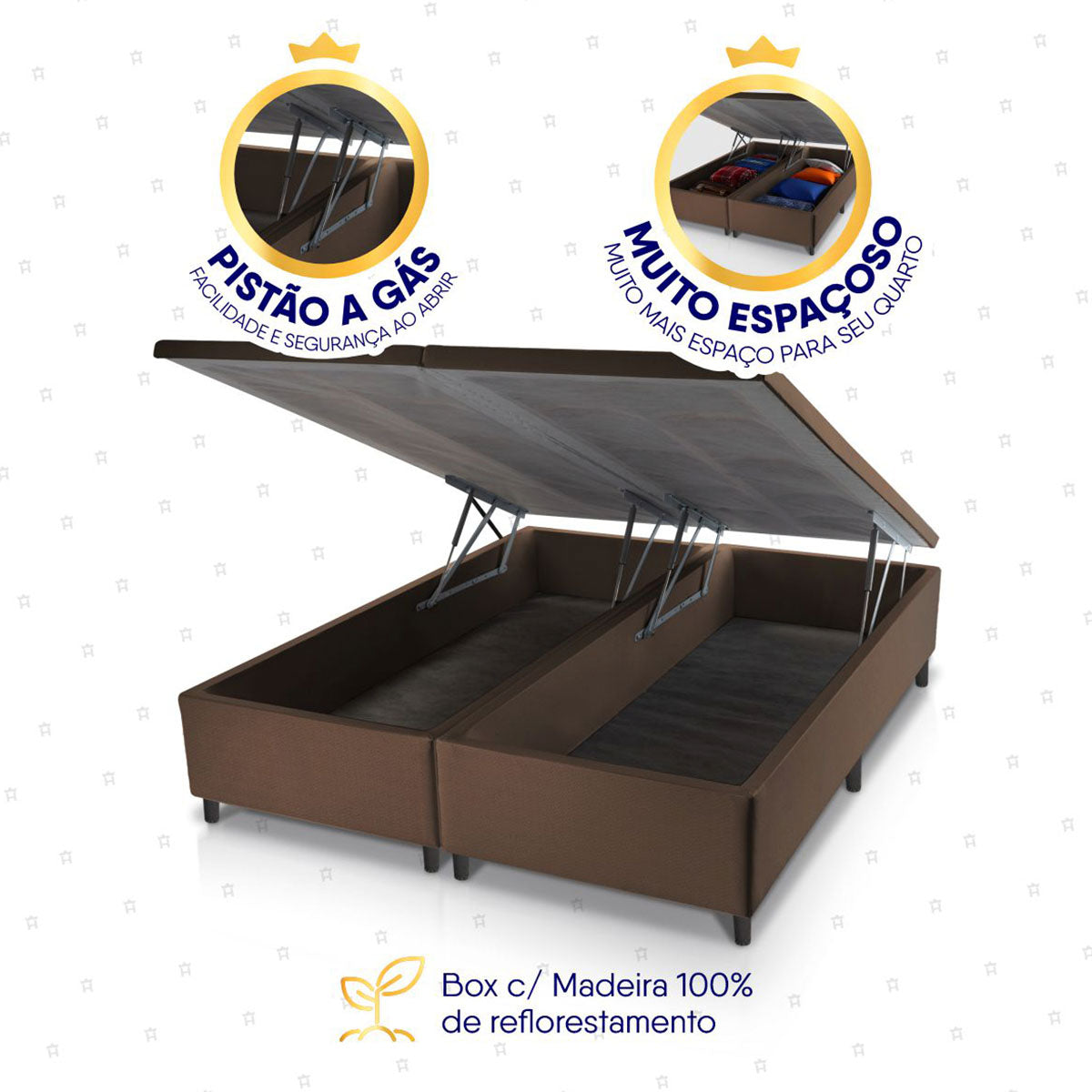 Cama Box Baú Durban Espuma D28 King 193x203 King House