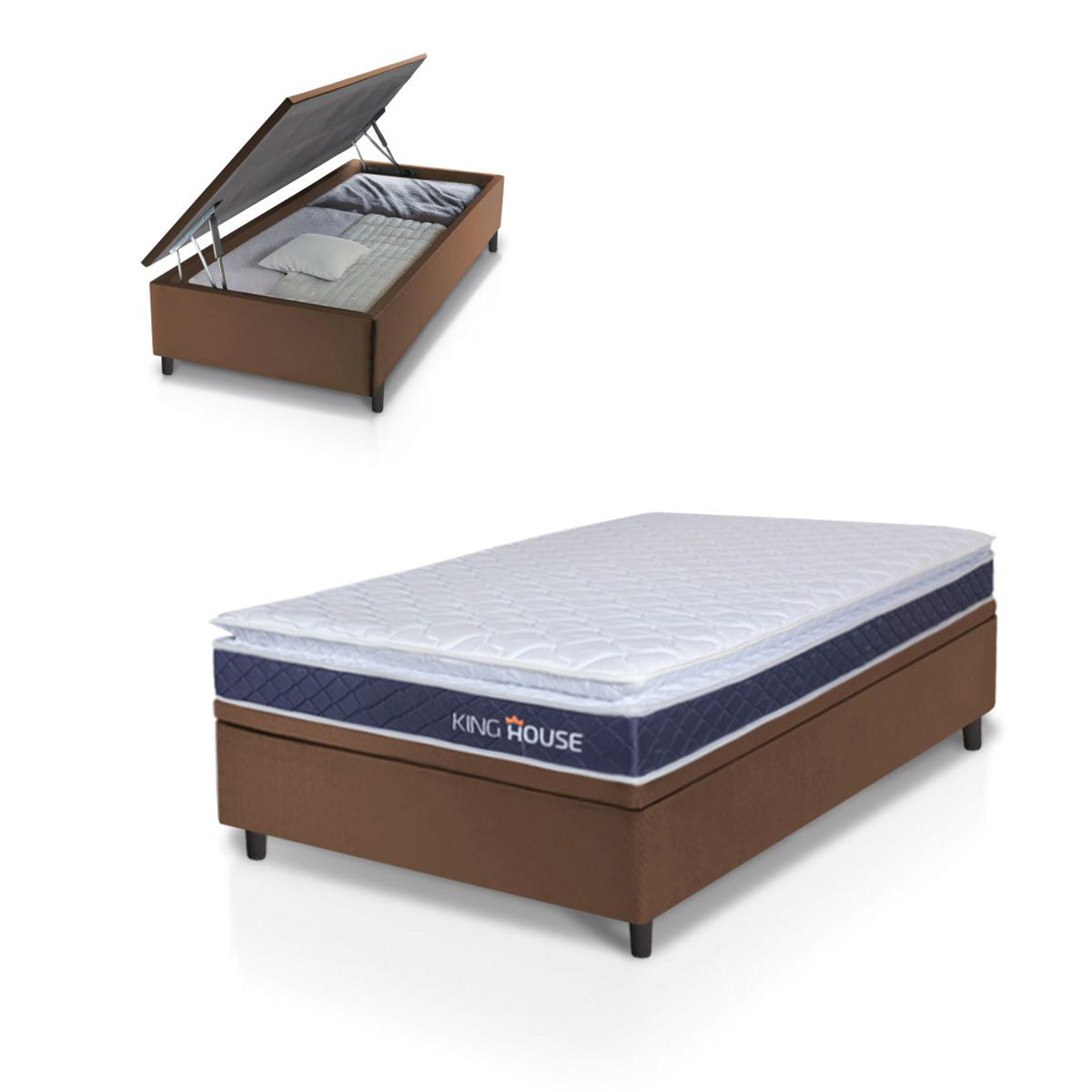 Cama Box Baú Durban Espuma D28 Solteiro 88x188 King House