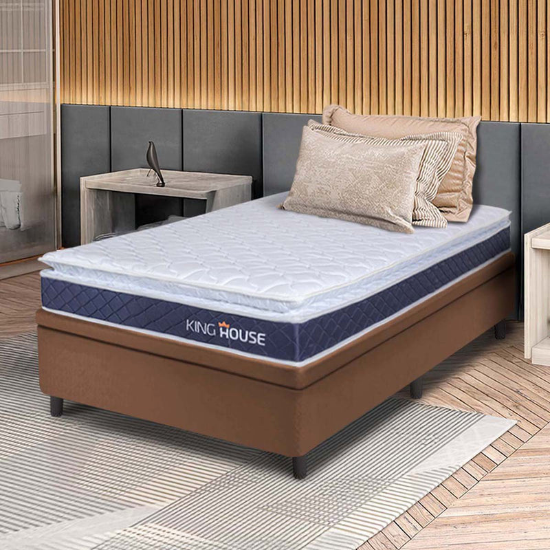 Cama Box Baú Durban Espuma D28 Solteirão 96x203 King House