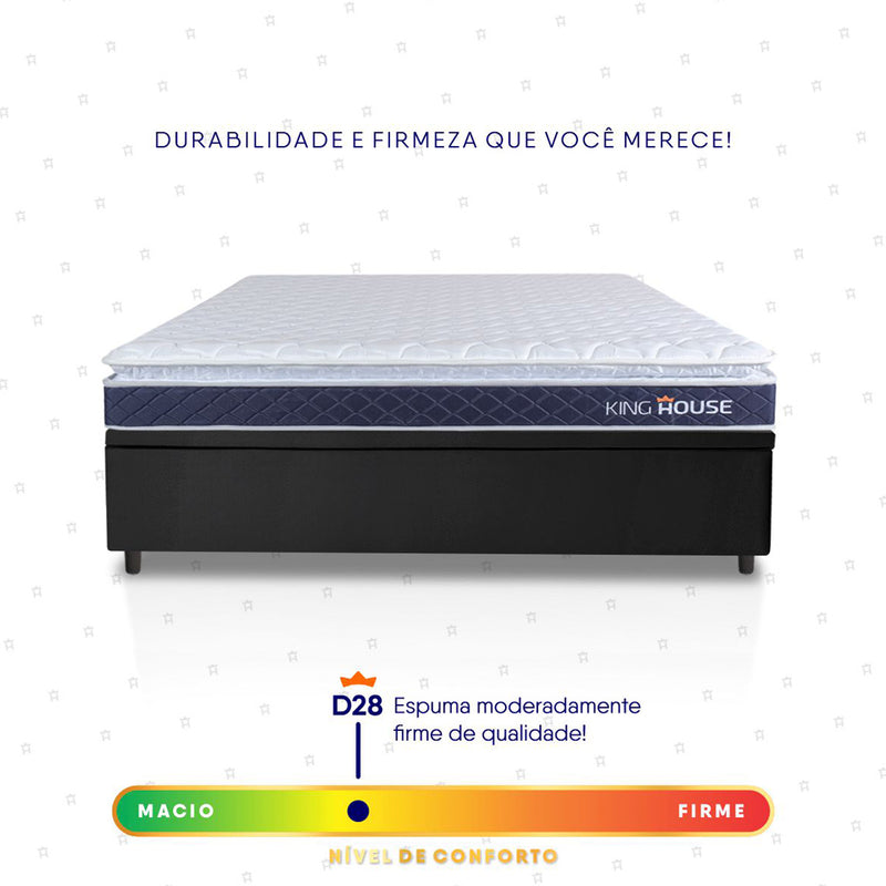 Cama Box Baú Durban Espuma D28 Casal 138x188 King House
