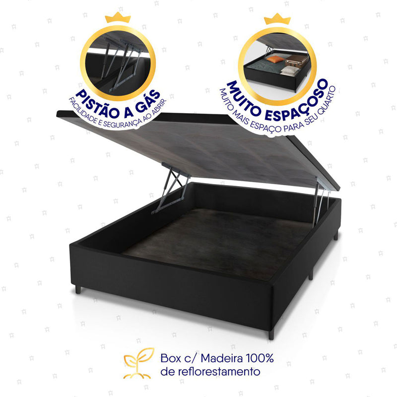 Cama Box Baú Durban Espuma D28 Casal 138x188 King House