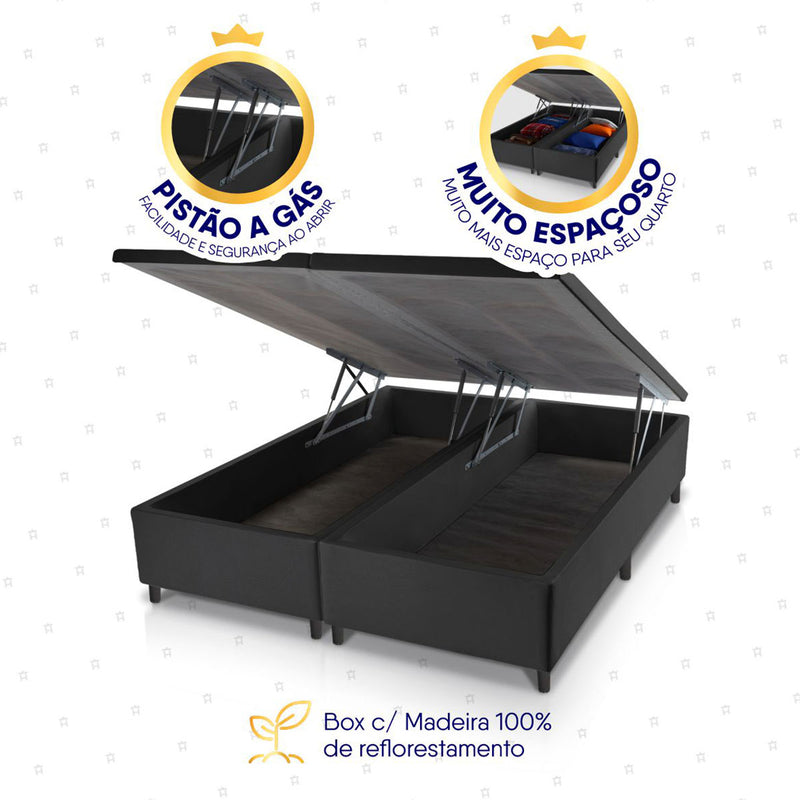 Cama Box Baú Durban Espuma D28 Queen 158x198 King House