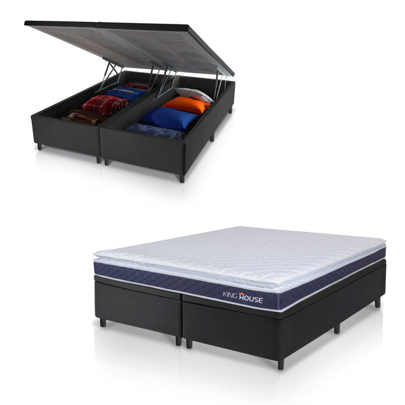 Cama Box Baú Durban Espuma D28 Queen 158x198 King House