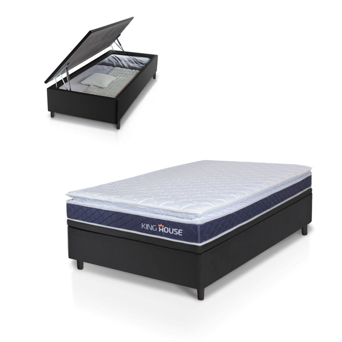 Cama Box Baú Durban Espuma D28 Solteiro 88x188 King House