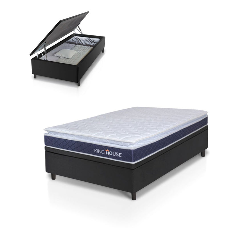 Cama Box Baú Durban Espuma D28 Solteiro 88x188 King House