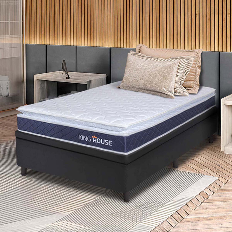 Cama Box Baú Durban Espuma D28 Solteirão 96x203 King House