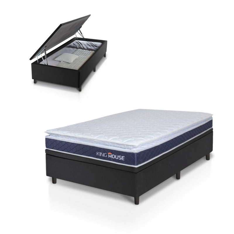 Cama Box Baú Durban Espuma D28 Solteirão 96x203 King House
