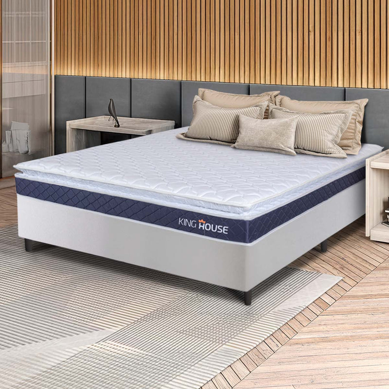 Cama Box Durban Espuma D28 Viúva 128x188 Branco King House