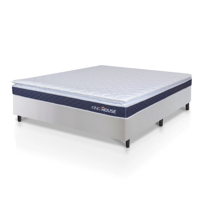 Cama Box Durban Espuma D28 Casal 138x188 Branco King House