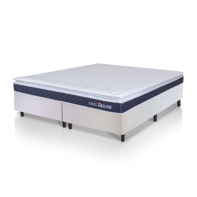Cama Box Durban Espuma D28 Queen 158x198 Branco King House