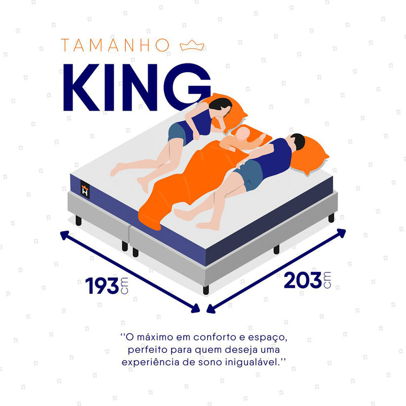 Cama Box Durban Espuma D28 King 193x203 Branco King House
