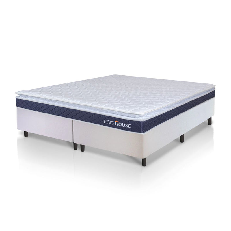 Cama Box Durban Espuma D28 King 193x203 Branco King House