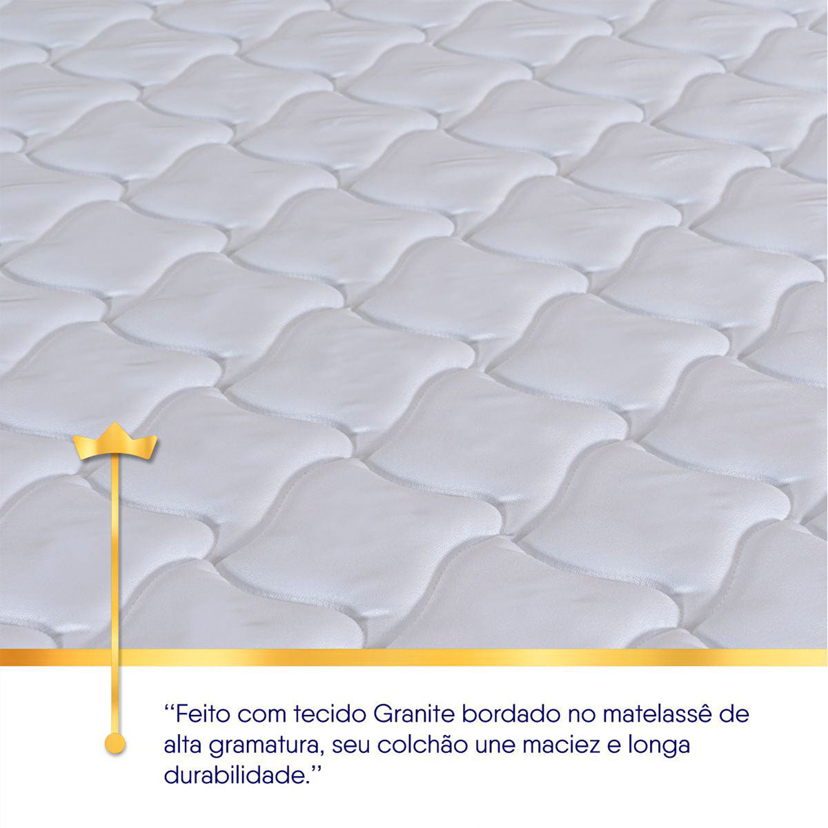 Cama Box Durban Espuma D28 Solteiro 96x203 Branco King House