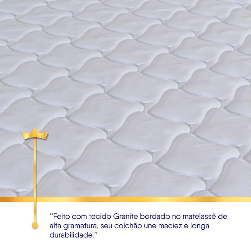 Cama Box Durban Espuma D28 Solteiro 96x203 Branco King House