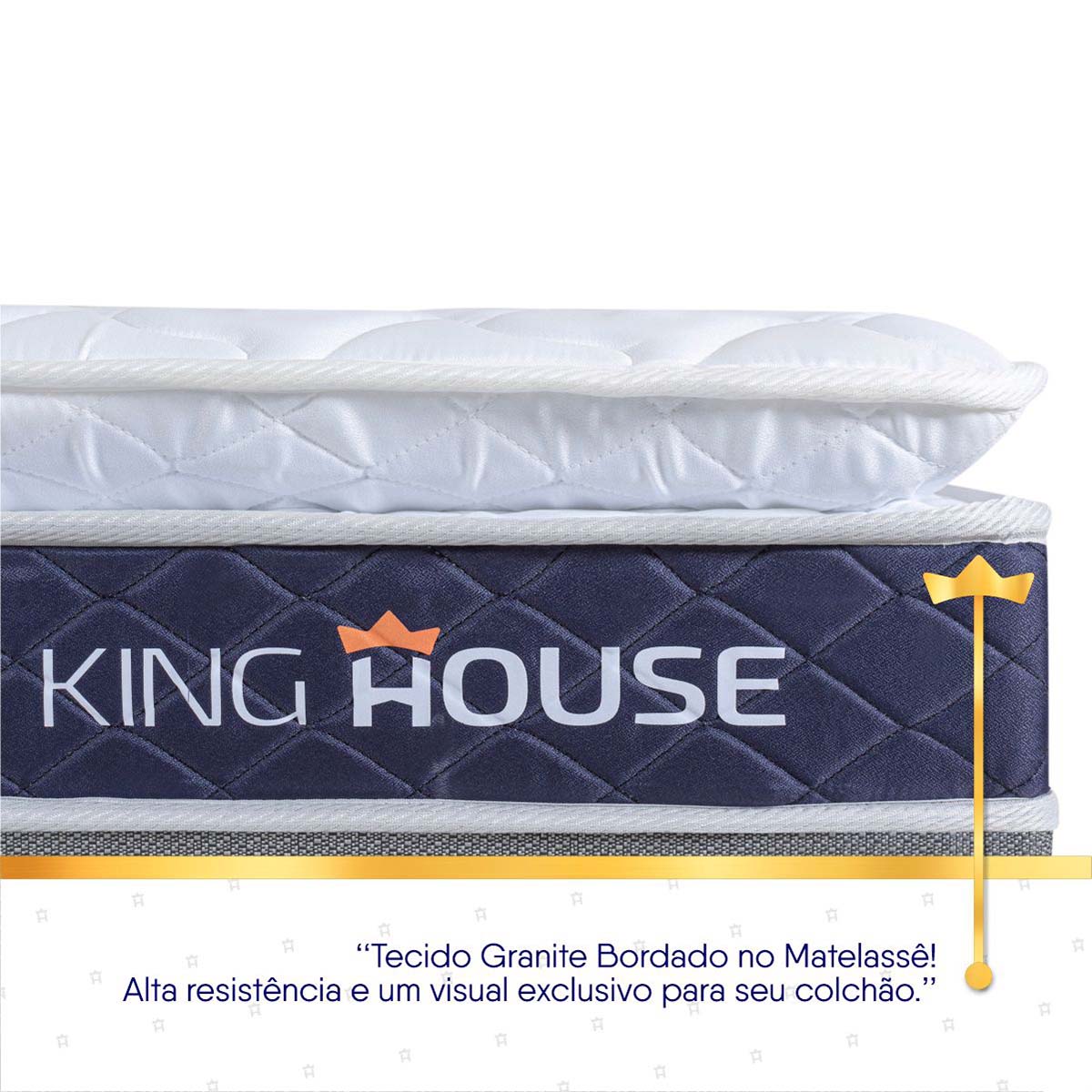 Cama Box Durban Espuma D28 Casal 138x188 Cinza King House