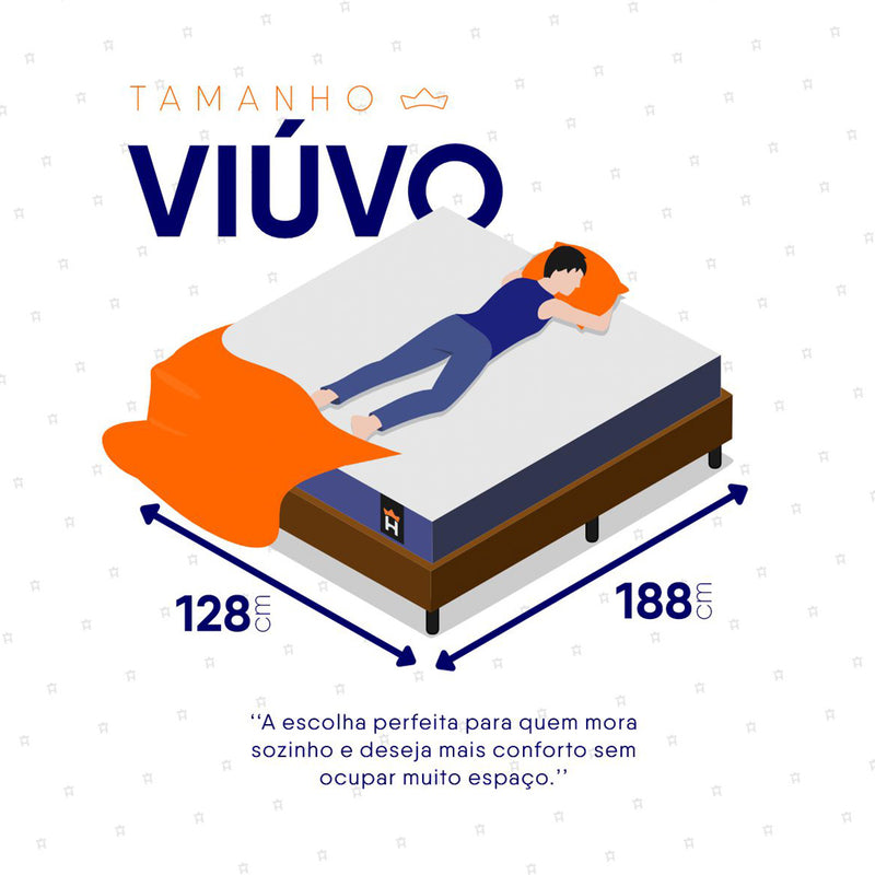 Cama Box Durban Espuma D28 Viúva 128x188 Marrom King House