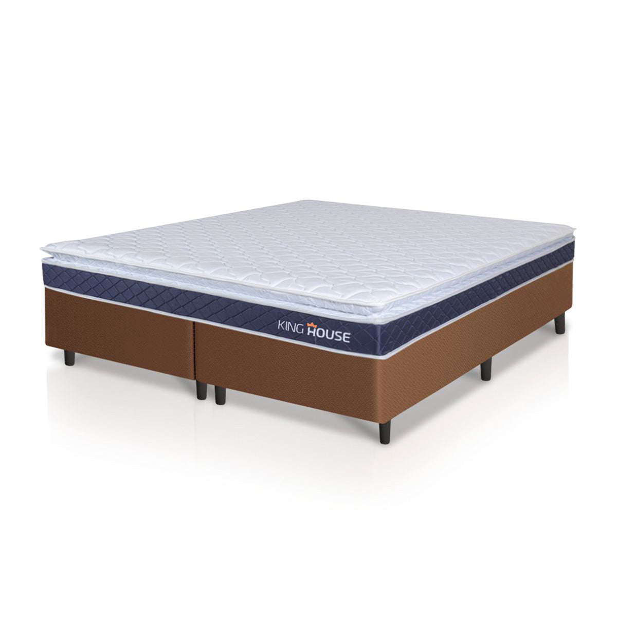 Cama Box Durban Espuma D28 Queen 158x198 Marrom King House