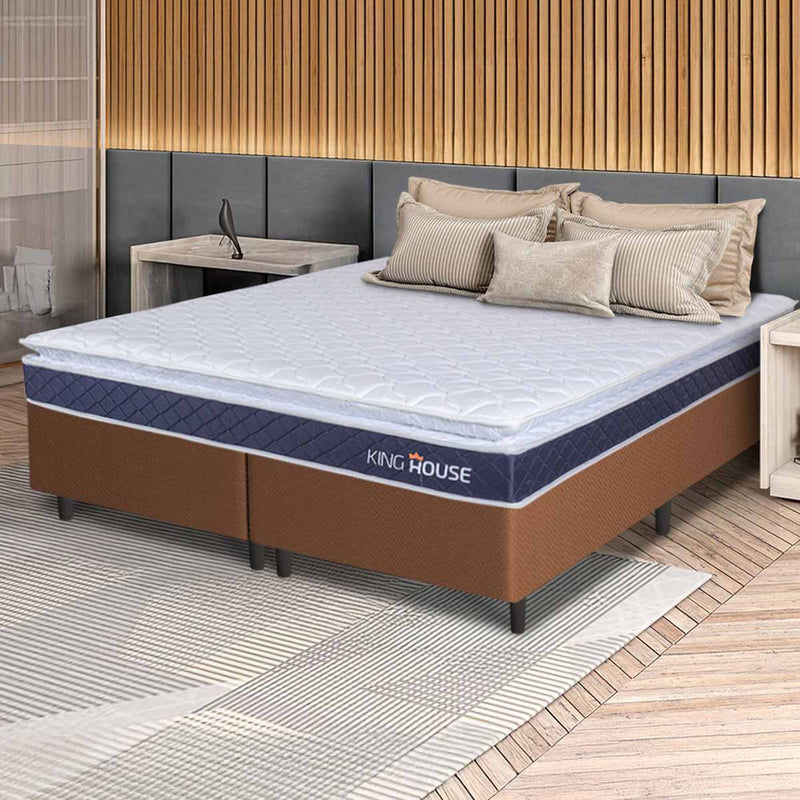 Cama Box Durban Espuma D28 King 193x203 Marrom King House