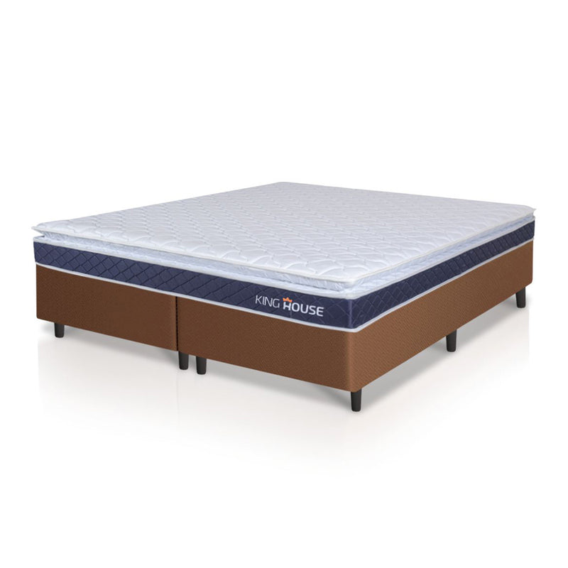 Cama Box Durban Espuma D28 King 193x203 Marrom King House