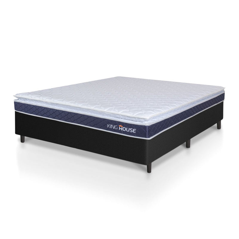Cama Box Durban Espuma D28 Viúva 128x188 Preto King House