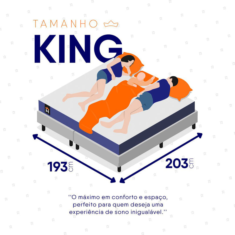 Colchão Durban Azul Espuma D28 King 193x203x19
