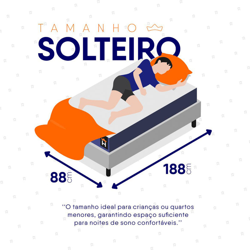 Colchão Durban Azul Espuma D28 Solteiro 88x188x19