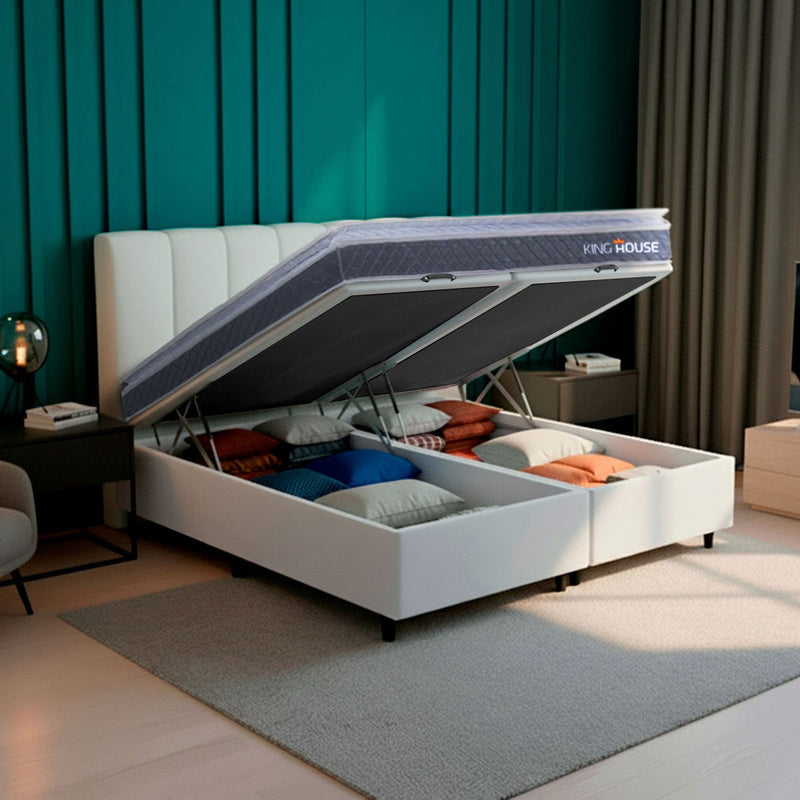 Cama Box Baú Durban Espuma D28 Queen 158x198 King House