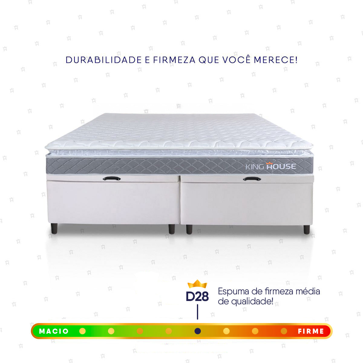 Cama Box Baú Durban Espuma D28 Queen 158x198 King House