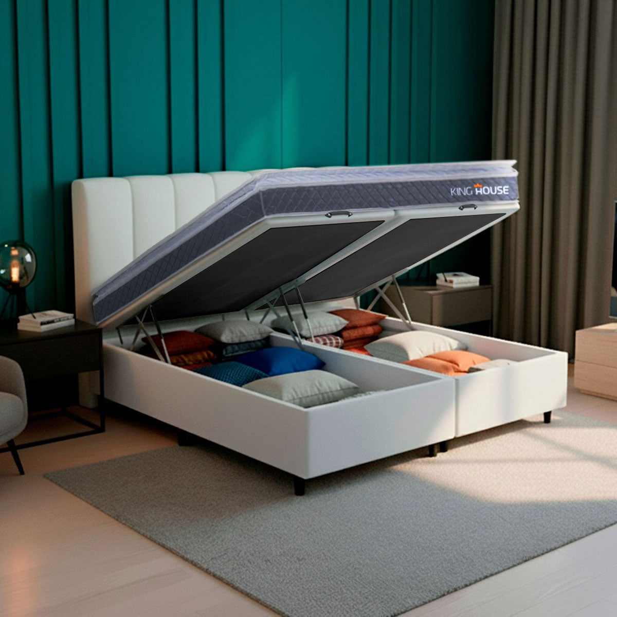 Cama Box Baú Durban Espuma D28 King 193x203 King House