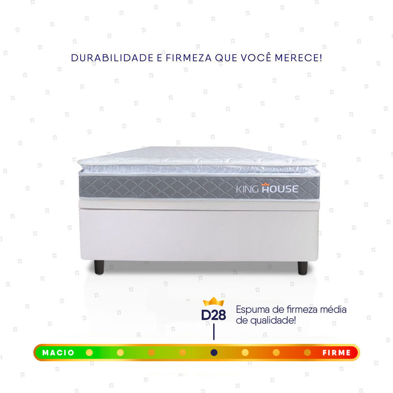 Cama Box Baú Durban Espuma D28 Solteiro 88x188 King House