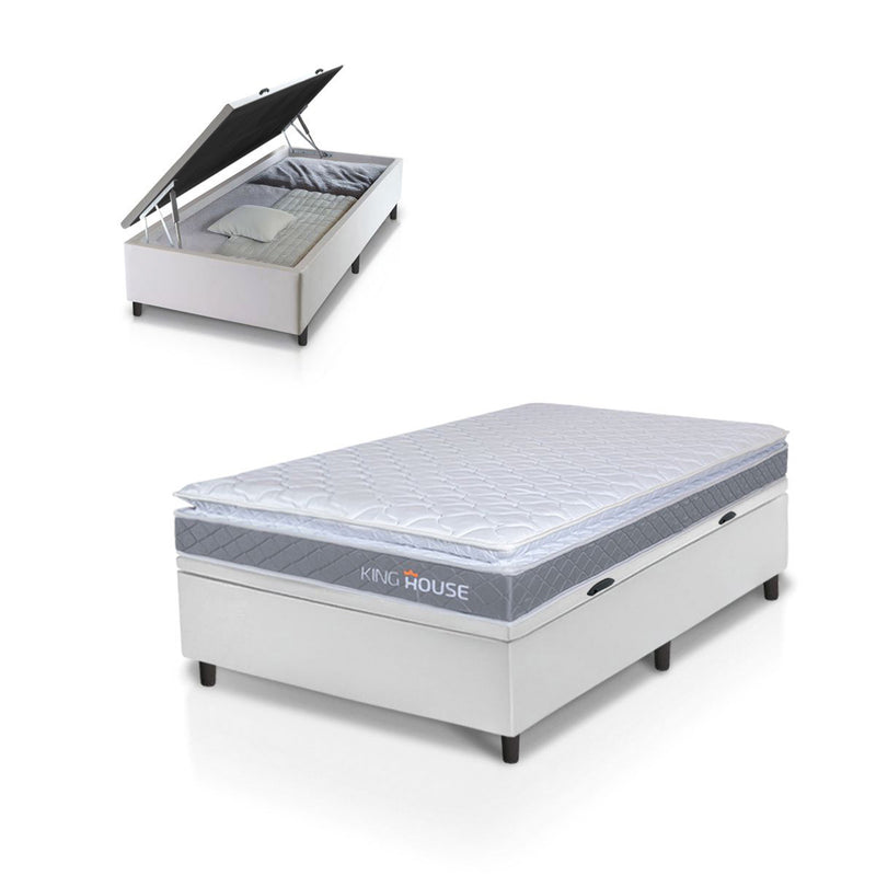 Cama Box Baú Durban Espuma D28 Solteirão 96x203 King House