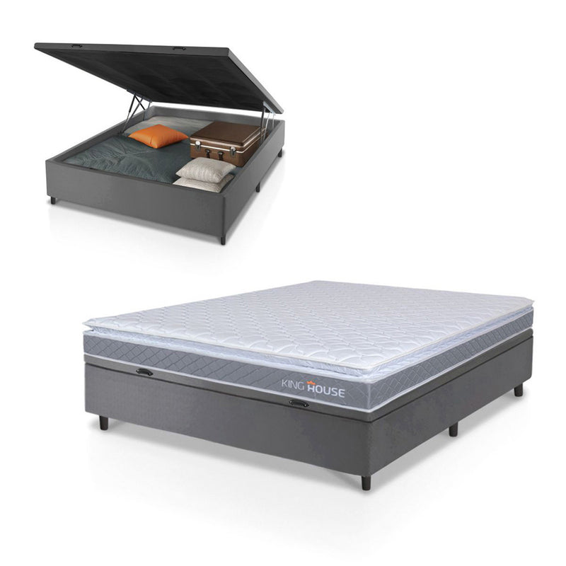 Cama Box Baú Durban Espuma D28 Casal 138x188 King House