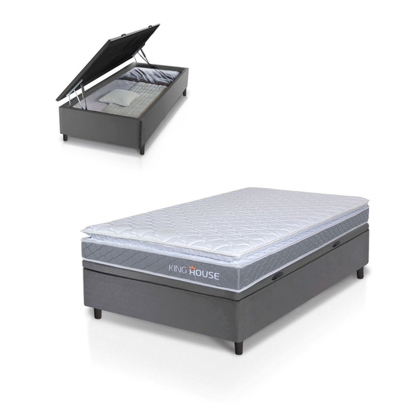 Cama Box Baú Durban Espuma D28 Solteiro 88x188 King House
