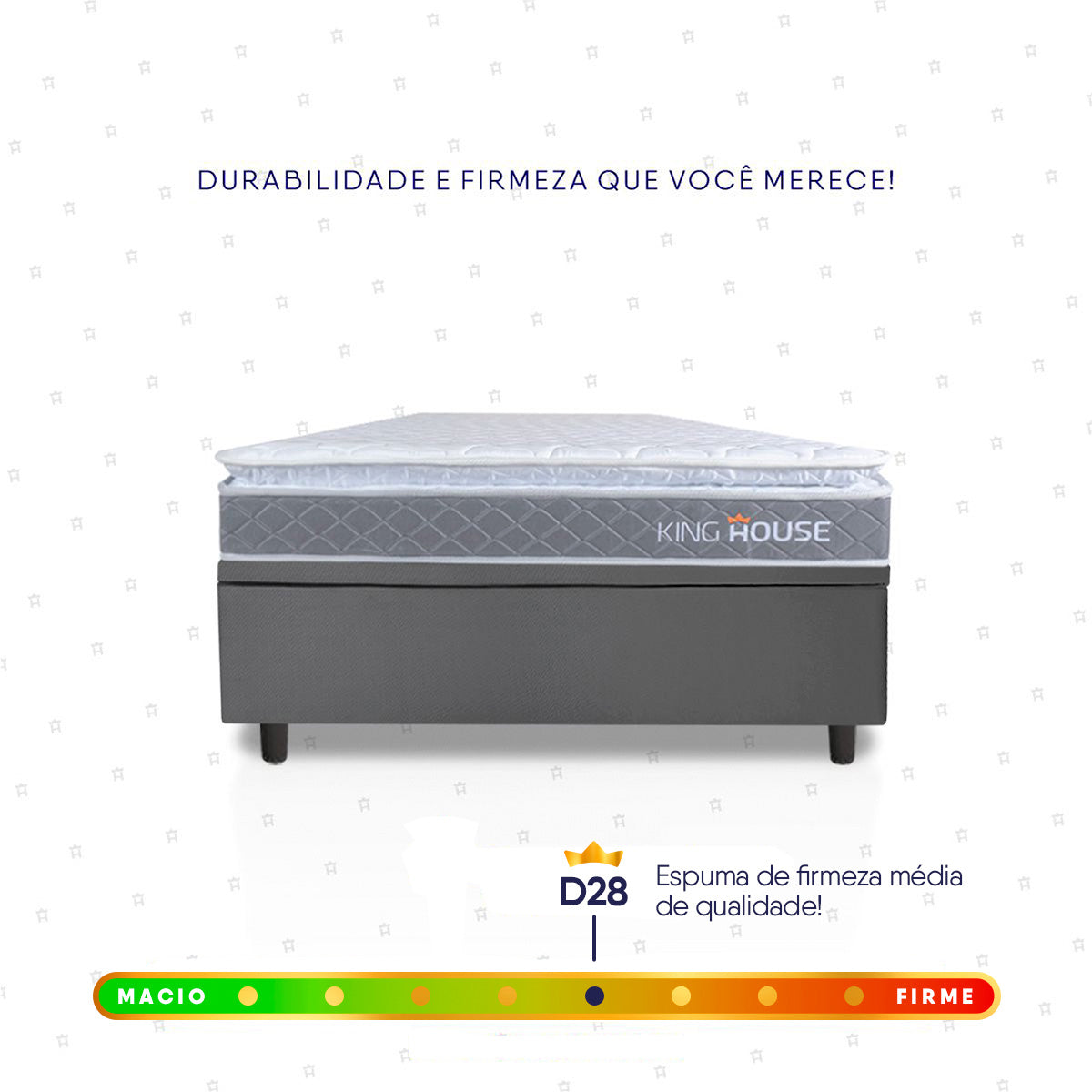 Cama Box Baú Durban Espuma D28 Solteirão 96x203 King House